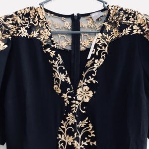 ASOS Gold Embroidered Jumpsuit // Never Worn